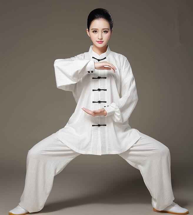 Chinese Tai chi Clothing for male female linen outdoor Sports fitness gyms wushu martial art morning exercises practice uniforms Kung fu clothes - Moderndancedress.com