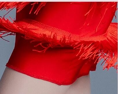 Girls green red black fringe latin dance dresses for kids children ballroom salsa rumba chacha dancing costumes for kids - Moderndancedress.com
