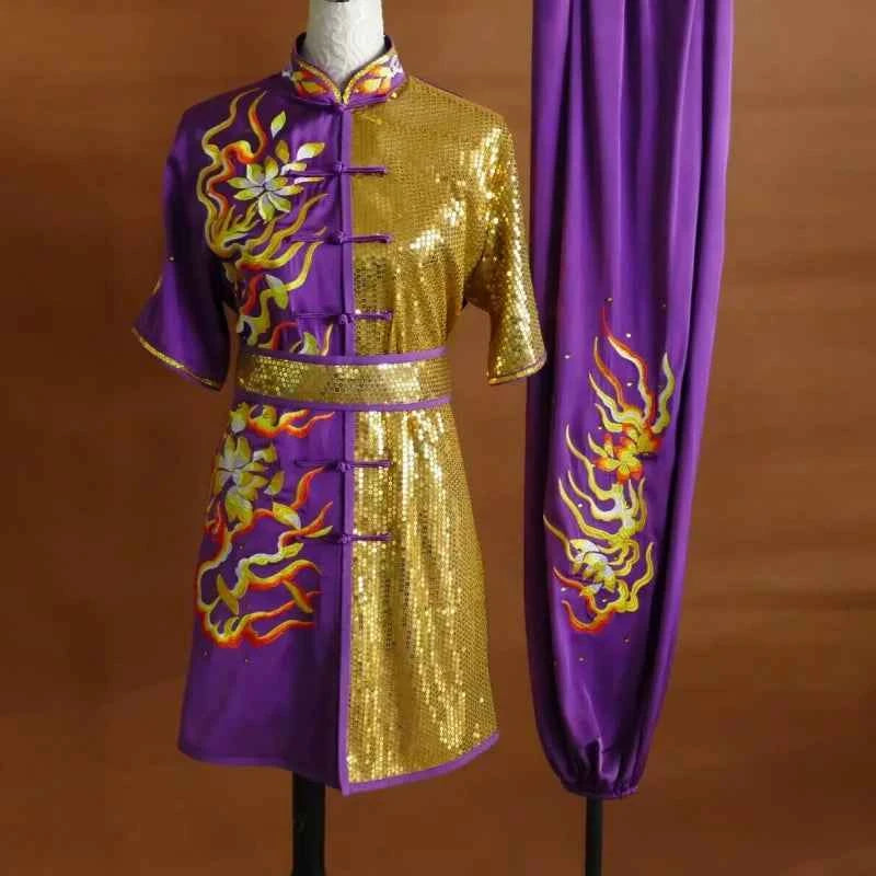Custom Size Tai Chi Clothing for Unisex Youth Wushu Martial Art Chang Quan Competition Uniform