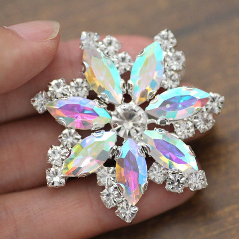 DIY stained glass rhinestone corsage for dance headdress party dress performance shoes hats bags decorations jewelry accessories 4.5cm - Moderndancedress.com