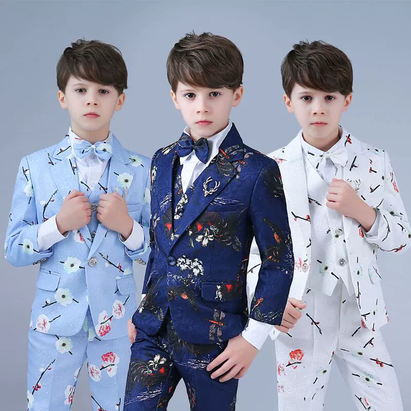 Boy Jazz Dance Costumes suit Children's flower girl dress Korean baby suit Wedding model catwalk suit