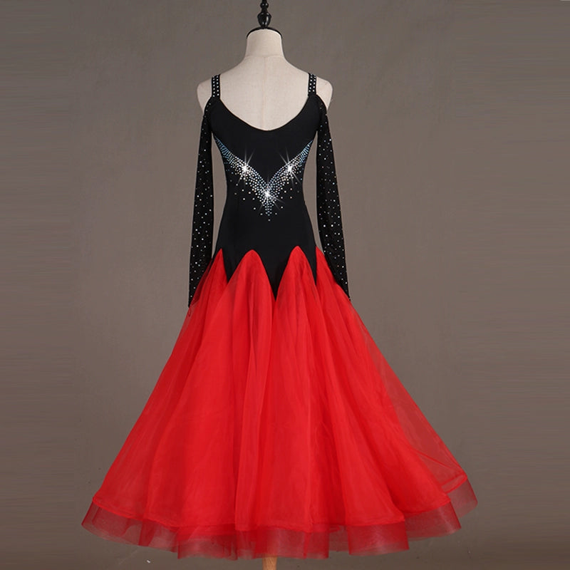 Ballroom Dance Dresses Modern Skirt Waltz High-end Performing Competition Dresses for National Standard Dance Dresses - Moderndancedress.com
