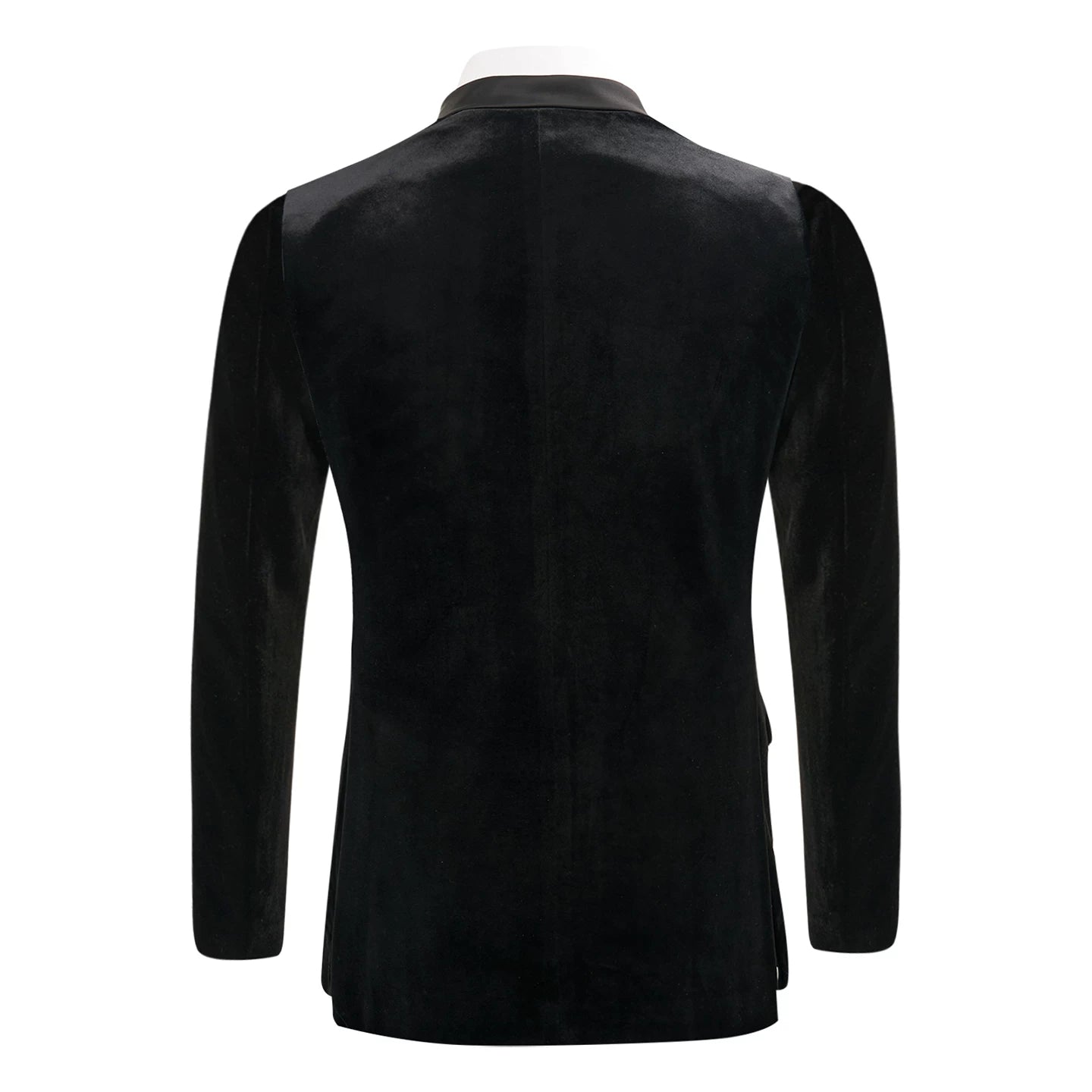 Custom Men's Black Velvet Latin Ballroom Dance Coats Double-breasted  Lapel Collar Competition Blazer