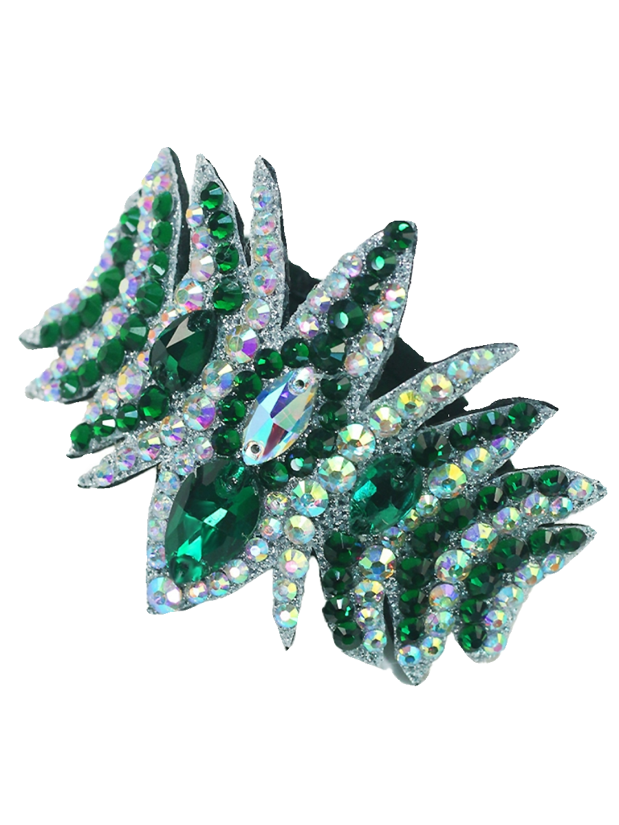 Rhinestone Artistic Gymnastics Diamond Head Piece for Kids Latin Ballroom Figure Skating Competition Ball Head Crown Hair Accessories