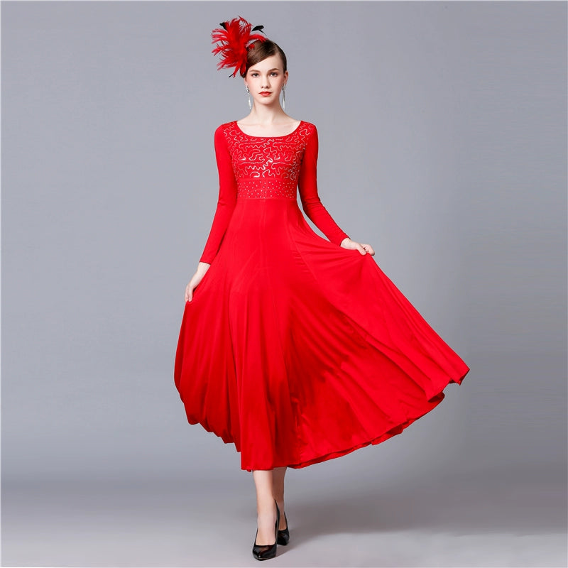 Modern Skirt Competition Skirt National Standard Dress Waltz Tango Skirt - Moderndancedress.com