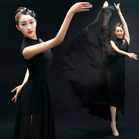 Chinese Folk Dance Costumes Classical Dance Costume Chinese Wind Fairy Fan Modern Dance Costume with Long Skirt Adults - 