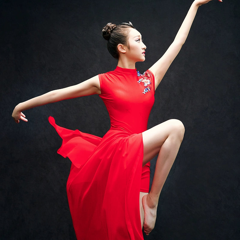 Chinese Folk Dance Costumes Classical Dance Costume Chinese Wind Adult Fairy Modern Dance Costume Umbrella Dance Partner Skirt - 