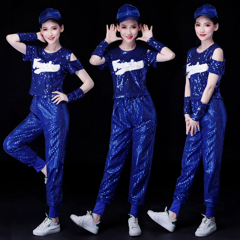 Dance Costume Adult suit sequins cheerleading Modern Dance Costume Jazz Dance Costume