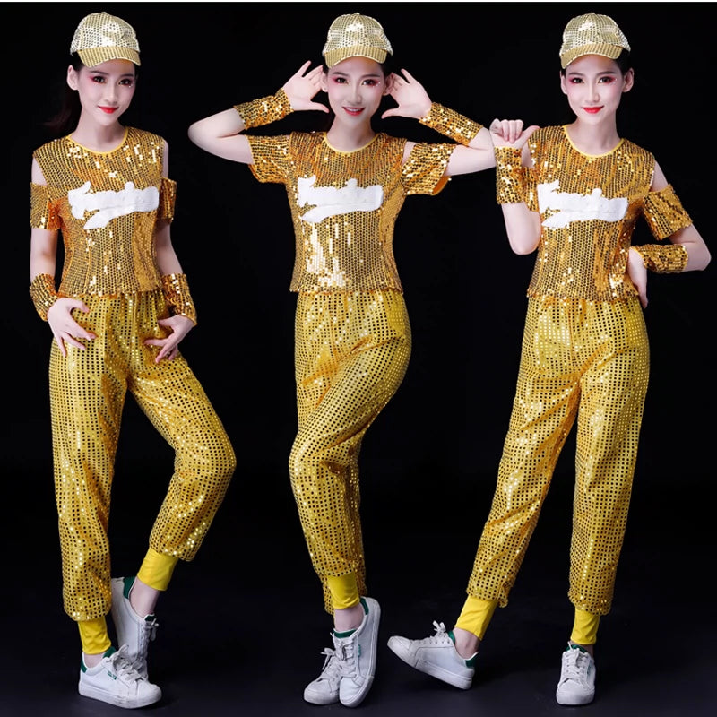 Dance Costume Adult suit sequins cheerleading Modern Dance Costume Jazz Dance Costume