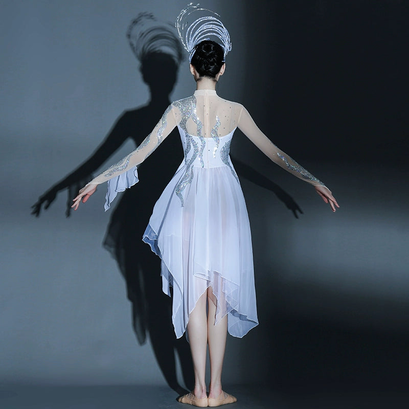 Contemporary Dance Dresses for Women Girls White Chiffon Modern Ballet – Moderndancedress.com Contemporary Dance Dresses for Women Girls White Chiffon Modern Ballet – Moderndancedress.com