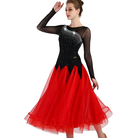 Ballroom Dance Dresses Modern Dance Competition Skirt, National Standard Dance Dress, Social Dance Performance Dress - Moderndancedress.com