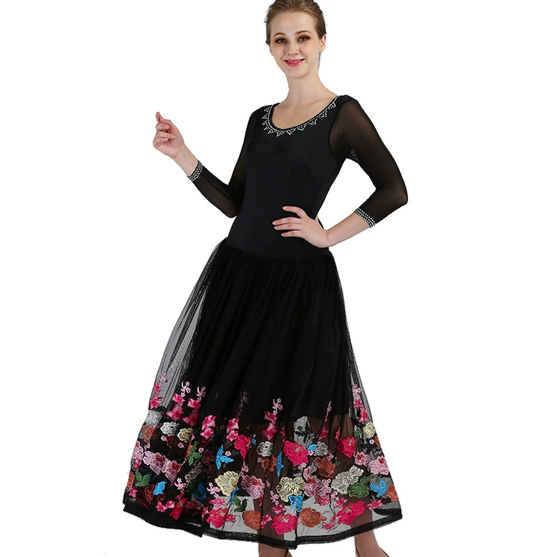 Ballroom Dance Dresses Artistic Examination Dresses for Adult Modern Dance Performance Competition Dresses for Social Dance - Moderndancedress.com