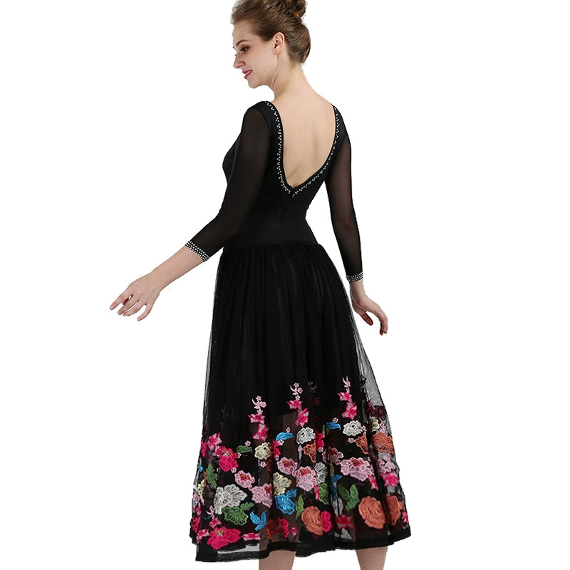 Ballroom Dance Dresses Artistic Examination Dresses for Adult Modern Dance Performance Competition Dresses for Social Dance - Moderndancedress.com