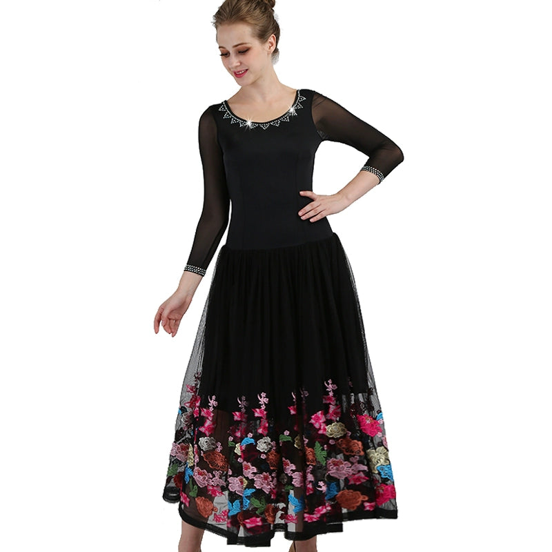 Ballroom Dance Dresses Artistic Examination Dresses for Adult Modern Dance Performance Competition Dresses for Social Dance - Moderndancedress.com