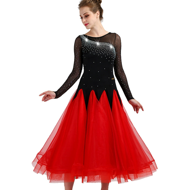 Ballroom Dance Dresses Modern Dance Competition Skirt, National Standard Dance Dress, Social Dance Performance Dress - Moderndancedress.com