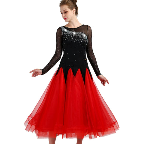 Ballroom Dance Dresses Modern Dance Competition Skirt, National Standard Dance Dress, Social Dance Performance Dress - Moderndancedress.com