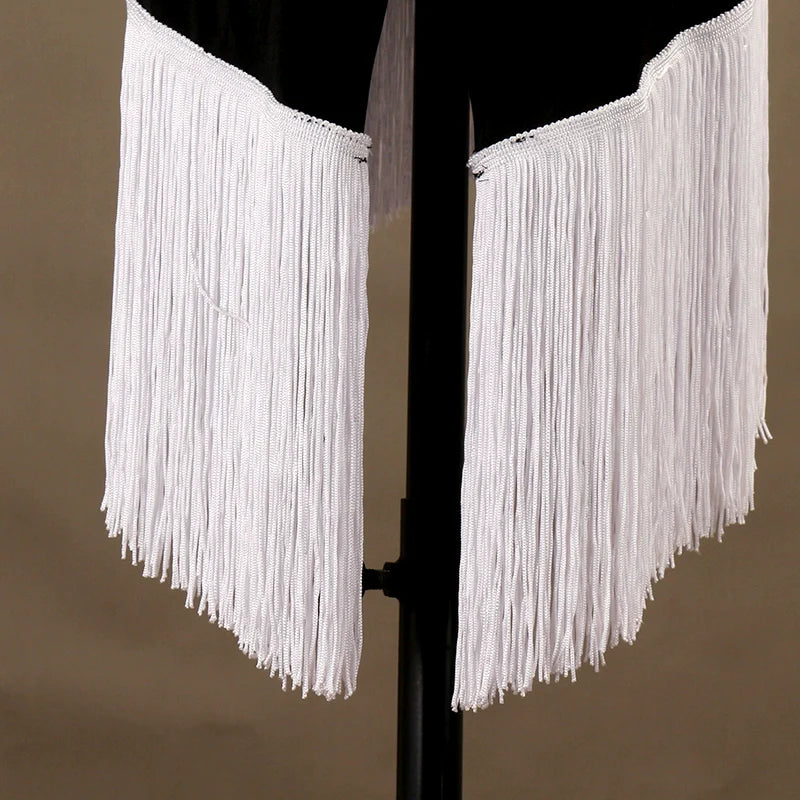 Sexy tassels Latin Dance Dresses Latin Dance Competition Dresses / Rhinestones High Dress - Moderndancedress.com