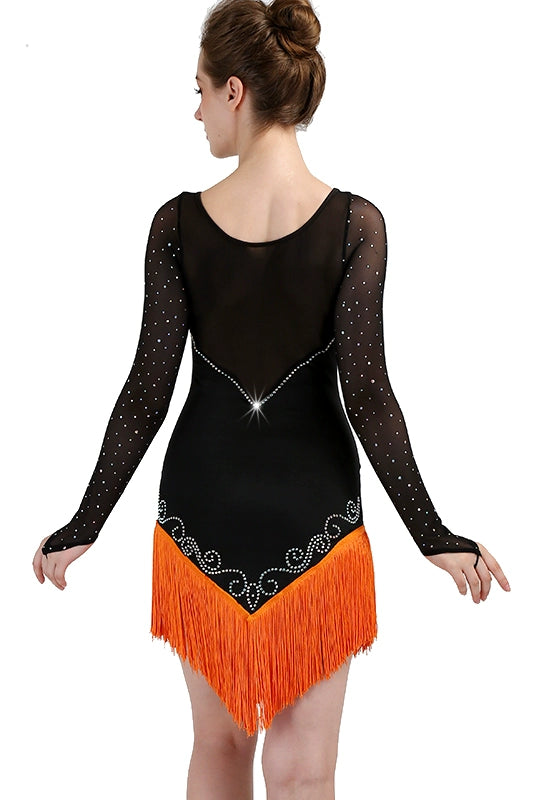 Latin Dance Dresses Latin Dance Competition Dresses / Rhinestones High Dress - Moderndancedress.com