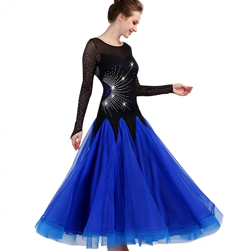 Ballroom Dance Dresses Waltz Tango Dresses for the National Standard Dance Fashion Show Competition - 