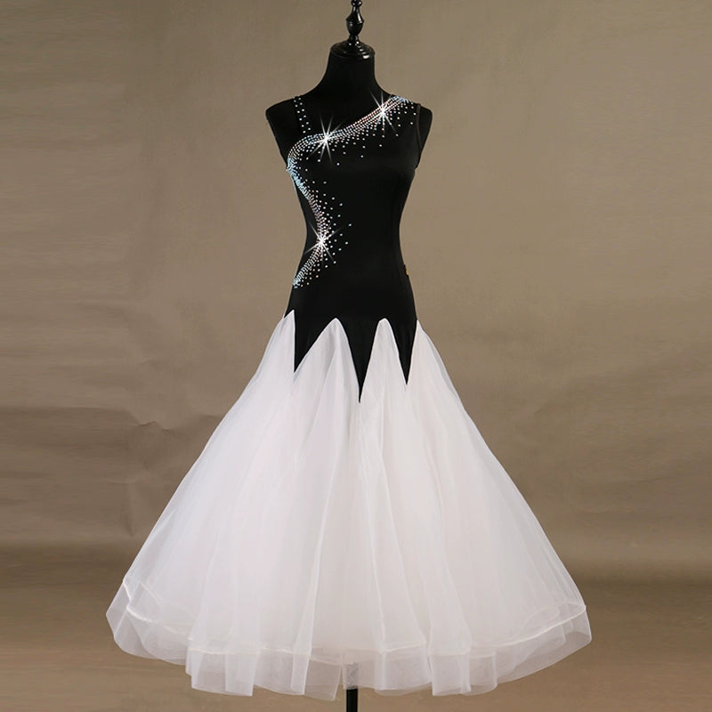 Ballroom Dance Dresses High-end drill-inlaid modern dance dress Tango pendulum Waltz dress - 