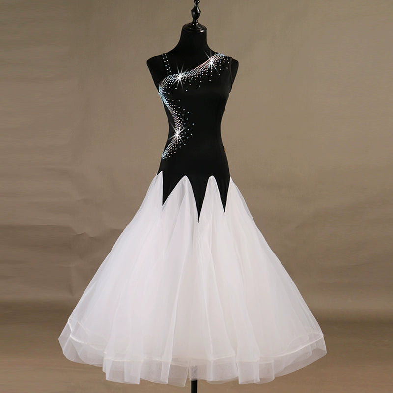 Ballroom Dance Dresses High-end drill-inlaid modern dance dress Tango pendulum Waltz dress - Moderndancedress.com