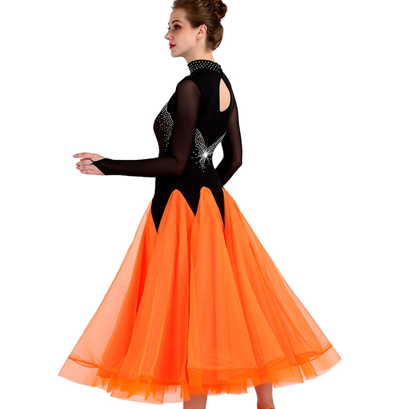 Ballroom Dance Dresses High-collar National Standard Dance Dresses, Modern Dance Dresses - Moderndancedress.com