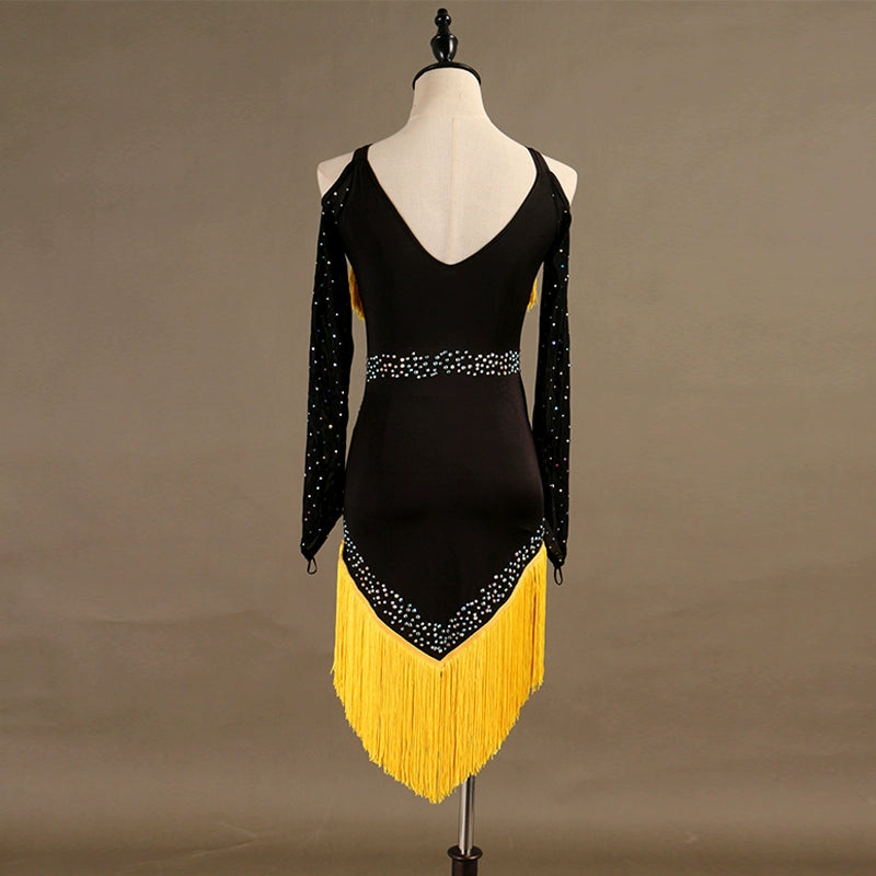 Latin Dance Dresses Latin Dance Competition Dresses / Rhinestones High Dress - Moderndancedress.com