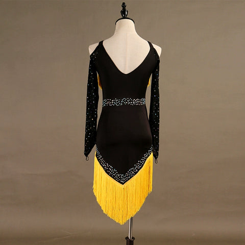Latin Dance Dresses Latin Dance Competition Dresses / Rhinestones High Dress - Moderndancedress.com