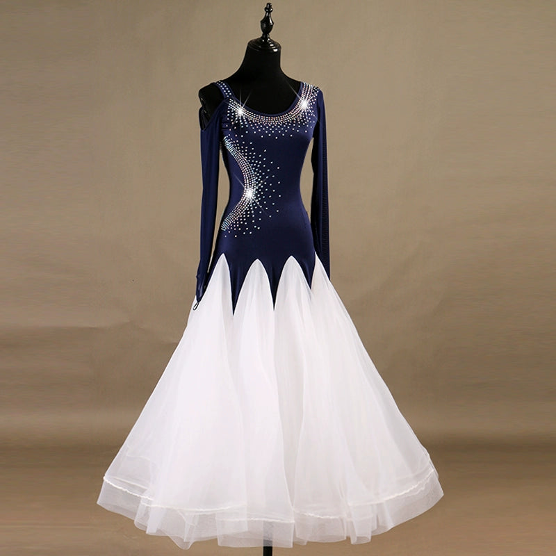 Ballroom Dance Dresses High-class diamond-inlaid modern costume group ballroom dress Waltz dress - 