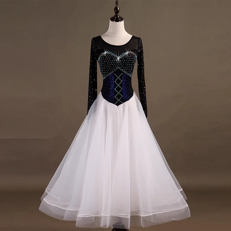 Ballroom Dance Dresses Multicolor Selection of Advanced Diamond Mosaic Dresses