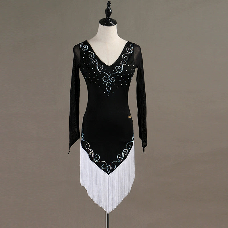 Latin Dance Dresses Latin Dance Competition Dresses / Rhinestones High Dress