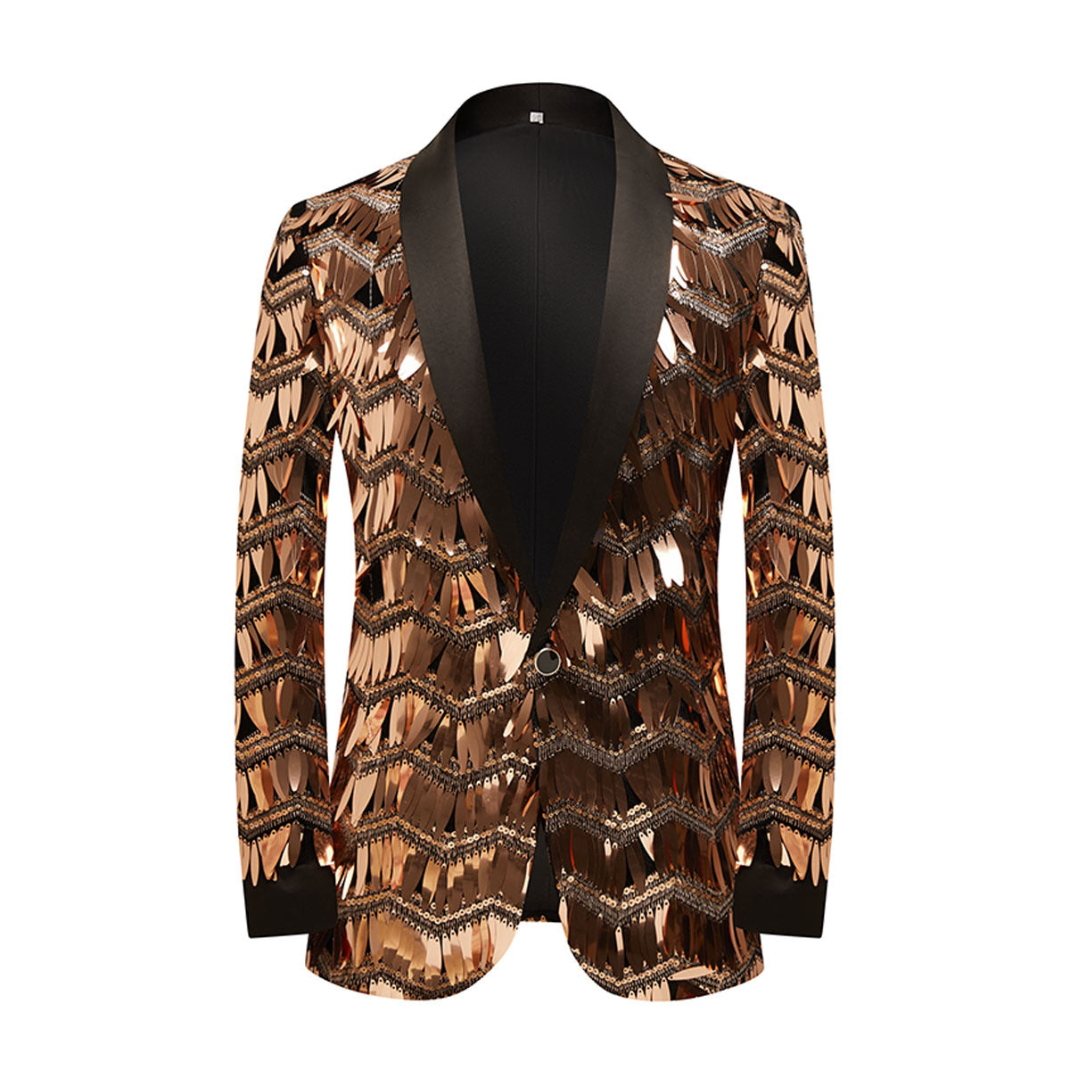 Men's Jazz Dance Costumes Gold Silver Blue Sequined Singer Host Dancers Performance Blazer Party Ceremonies Bling Coats - Moderndancedress.com