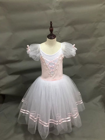 Children's Ballet Dress performance Dress Dance bubble sleeve pommel gauze dress suspender female ballet performance dress