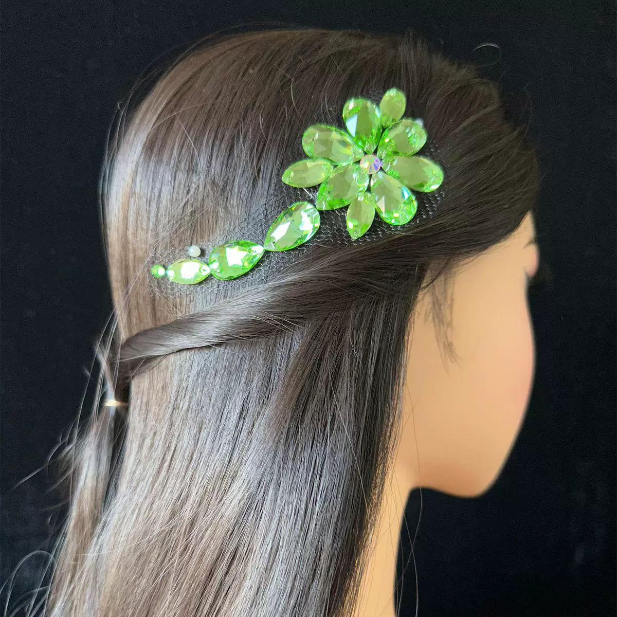 Colorful Rhinestones Ballroom Latin Headpiece for Women Girls Professional Blackpool Competition Dance Headgear Performance Headdress - Moderndancedress.com