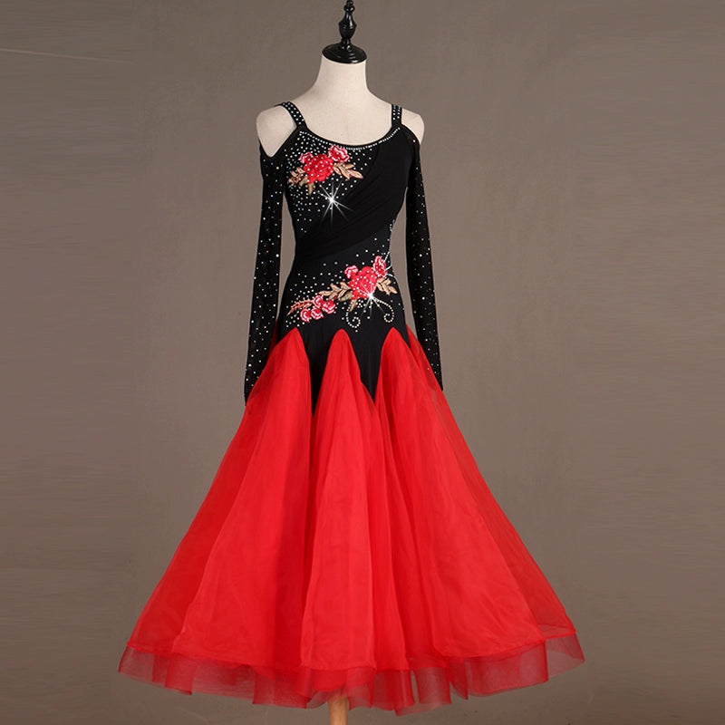 Ballroom Dance Dresses Modern Skirt Waltz High-end Performing Competition Dresses for National Standard Dance Dresses - Moderndancedress.com