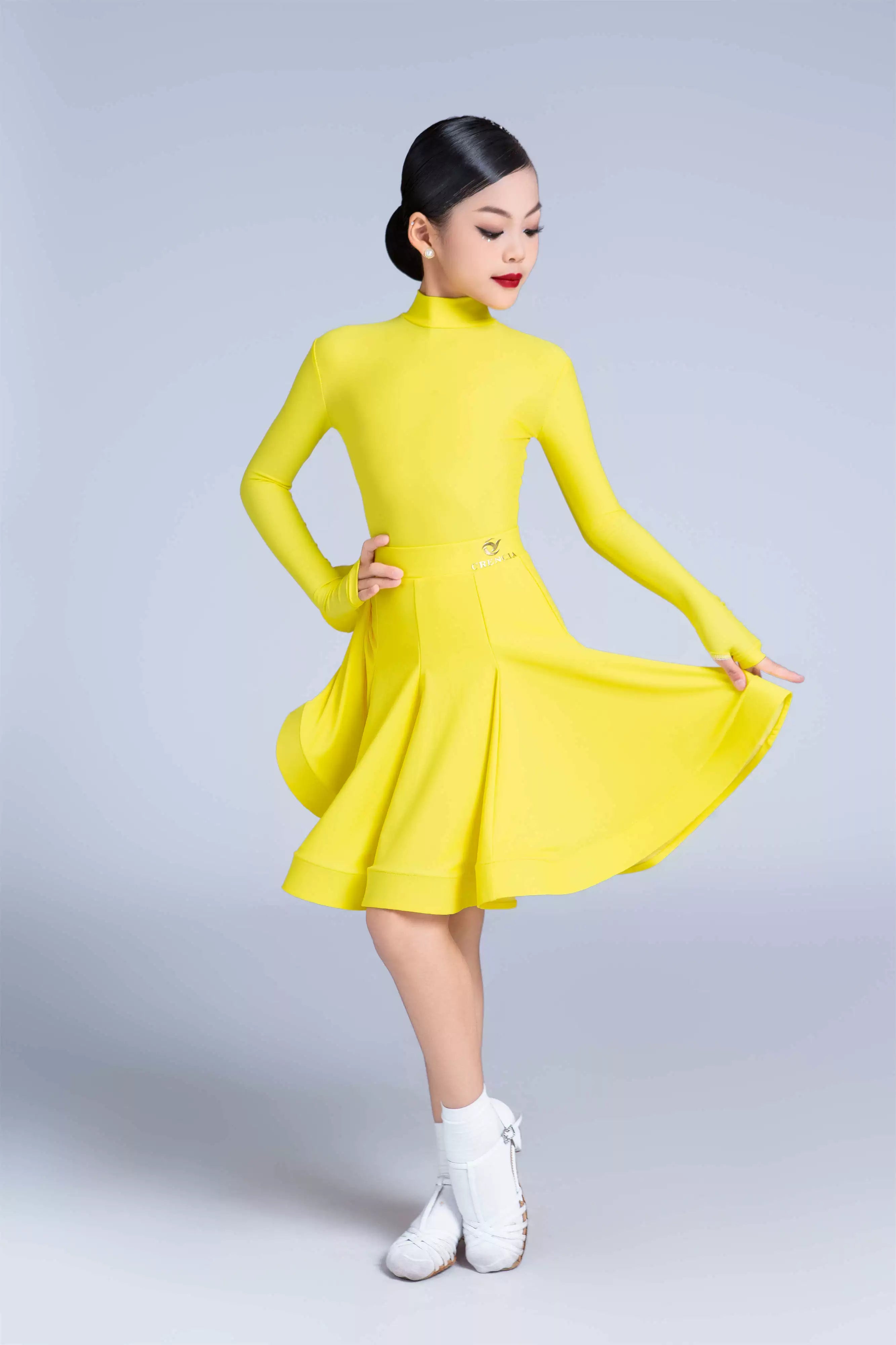 Colorful Latin dance competition dresses for girls kids professional Latin ballroom exam contest performance costumes for children - Moderndancedress.com