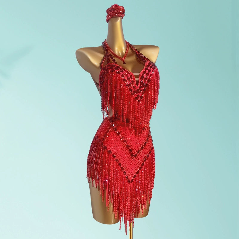 Custom Size Competition Latin Dance Dresses Gold Pink Rhinestones Blackpool Competition Latin Salsa Dance Costumes