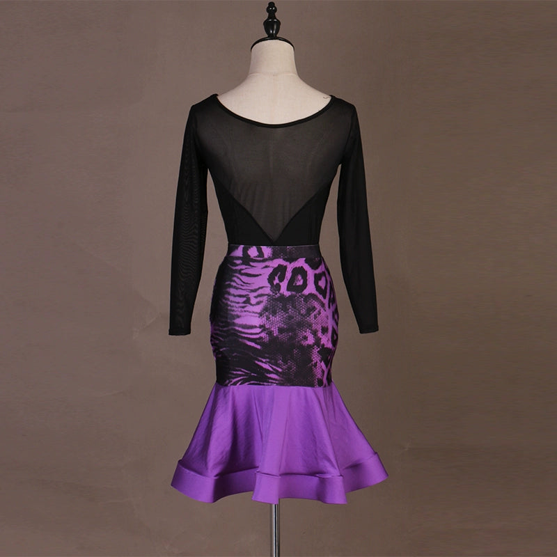 Latin Dance Dresses Modern Dance Skirt  Waltz Ballroom Waltz Group Dance Skirt - Moderndancedress.com