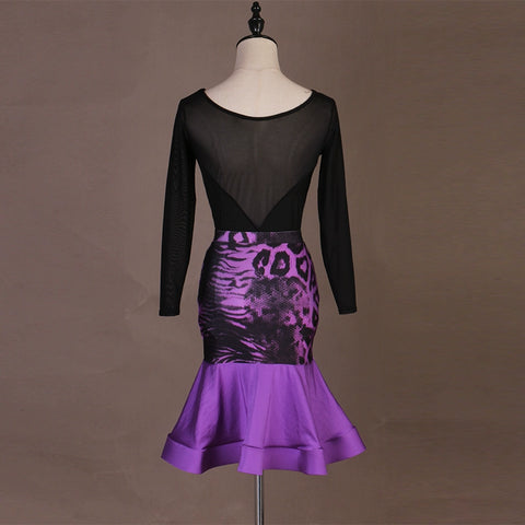 Latin Dance Dresses Modern Dance Skirt  Waltz Ballroom Waltz Group Dance Skirt - Moderndancedress.com