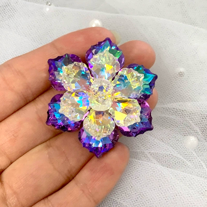 DIY dance clothes headdress bling gemstones flowers bling rhinestone for bag shoes  wedding party clothes jewelry accessories size 5cm - Moderndancedress.com