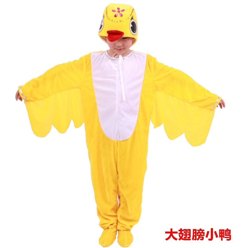 Children Chicken Animal Performance Costume Duckling Performance Costume Kindergarten Boys and Girls&amp;apos;Chicken and Duckling Dance Costume