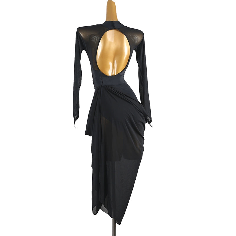 Royal Blue Latin Dance competition Dress for women girls tango ballroom salsa rumba chacha Performance Dress - Moderndancedress.com