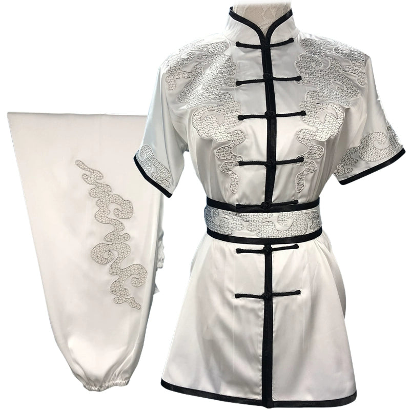 Chinese Martial Arts Clothes Kungfu Clothe Wushu Competition of Hanzi Nanquan Changquan Performing Colorful Clothes, Embroidery Cloud, - Moderndancedress.com