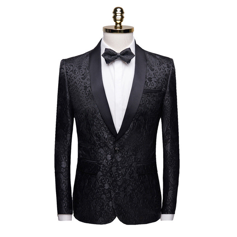 Men's Jazz Dance Costumes Blue Wine Pianist Host Singer Tuxedo Coats Wedding Party Groomsman Blazer