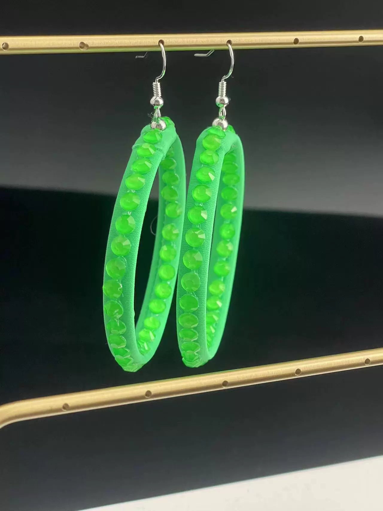 Rhinstones Latin Dance Earrings for Women Girls Special for Professional Colleges Blackpool Latin Ballroom Tango Dance Earrings - Moderndancedress.com