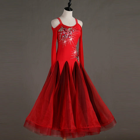 Ballroom Dance Dresses Modern Skirt Waltz High-end Ballroom Dance Dress Group Dance Competition Costume