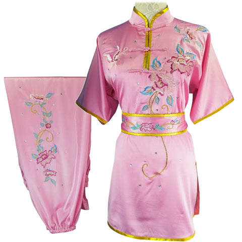Chinese Martial Arts Clothes Kungfu Clothe  Tai Chi Wushu Competition Performing Colored Taiji Clothes and Real Silk Customized