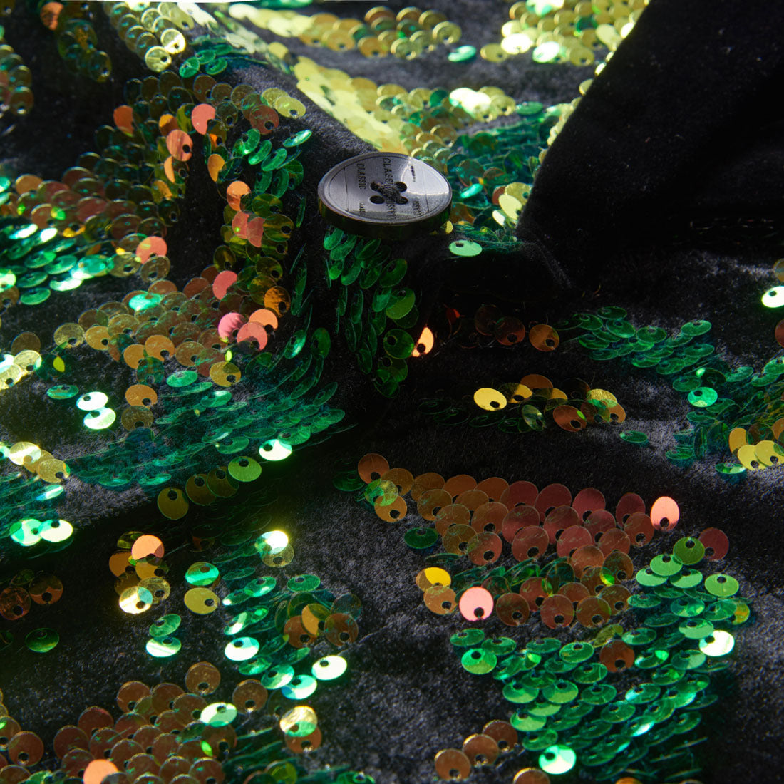 Men's Jazz Dance Costume Green Fleece Sequined Nightclub Party Singers Host Blazers Wedding Banquet Dress Suits - Moderndancedress.com