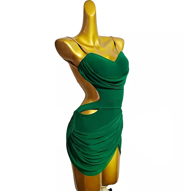 Dark Green Latin dance dresses for women girls backless salsa rumba chacha performance jazz dance costumes Moderndancedress.com Dark Green Latin dance dresses for women girls backless salsa rumba chacha performance jazz dance costumes Moderndancedress.com