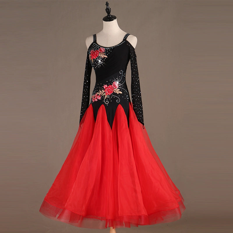 Ballroom Dance Dresses Modern Skirt Waltz High-end Performing Competition Dresses for National Standard Dance Dresses - Moderndancedress.com